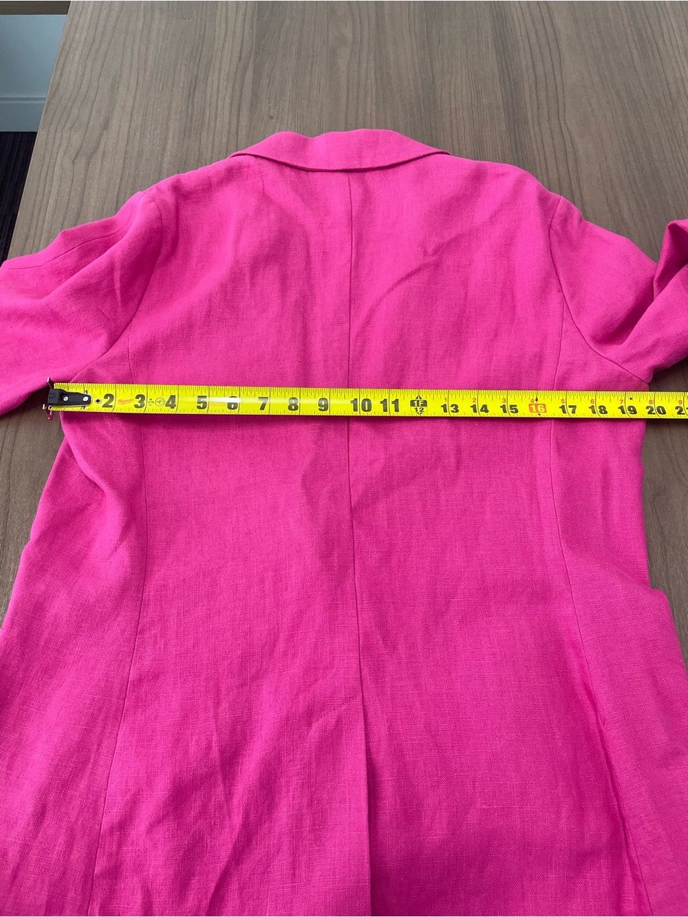 Michael Kors Women’s Fuchsia 3/4 Sleeve Linen Boyfriend Blazer Jacket size 12 - Picture 6 of 9